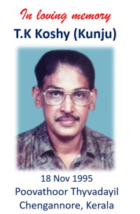  T K Koshy (Kunj) Poovathoor Thyvadayil Memorial Award 